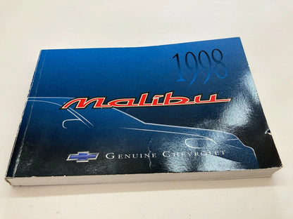 1998 98 CHEVROLET MALIBU OWNER'S MANUAL WARRANTIE ASSISTENCE INFORMATION W/ CASE