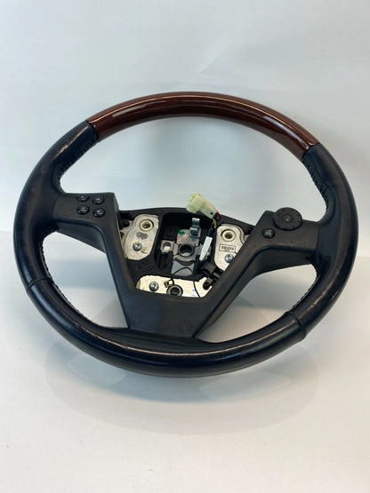 2004-2007 CADILLAC CTS LEFT STEERING WHEEL W/ AUDIO SWITCH LEATHER WOOD 21994384