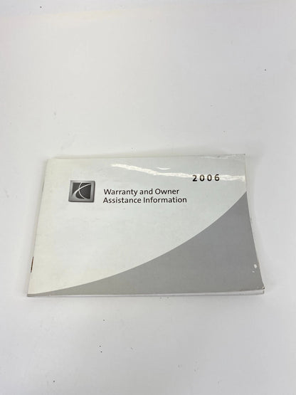 2006 06 SATURN VUE OWNERS MANUAL WARRANTY INFORMATION GUIDE OEM