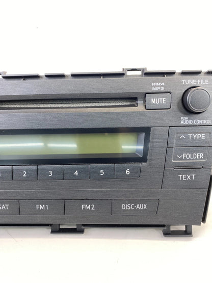 2010 2011 TOYOTA PRIUS RADIO RECEIVER CD DISC PLAYER MP3 WMA UNIT 8612047290 OEM