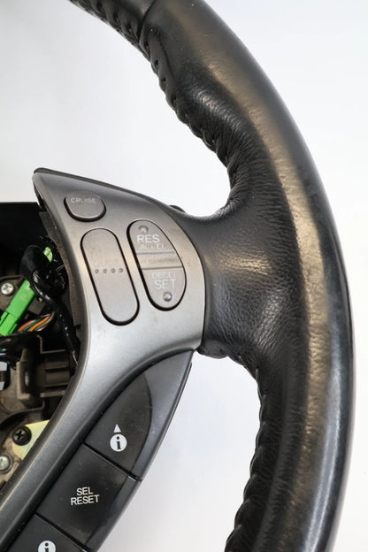 2007 2008 ACURA TL TYPE S STEERING WHEEL W/ PADDLE SHIFTERS BLACK LEATHER OEM