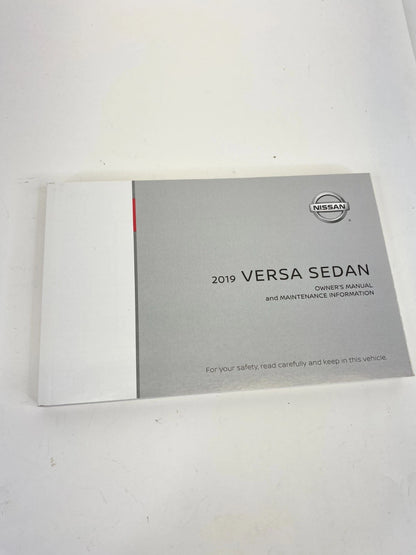 2019 Nissan Versa SV SEDAN Owners Manual Guide Warranty Information w/ Case OEM