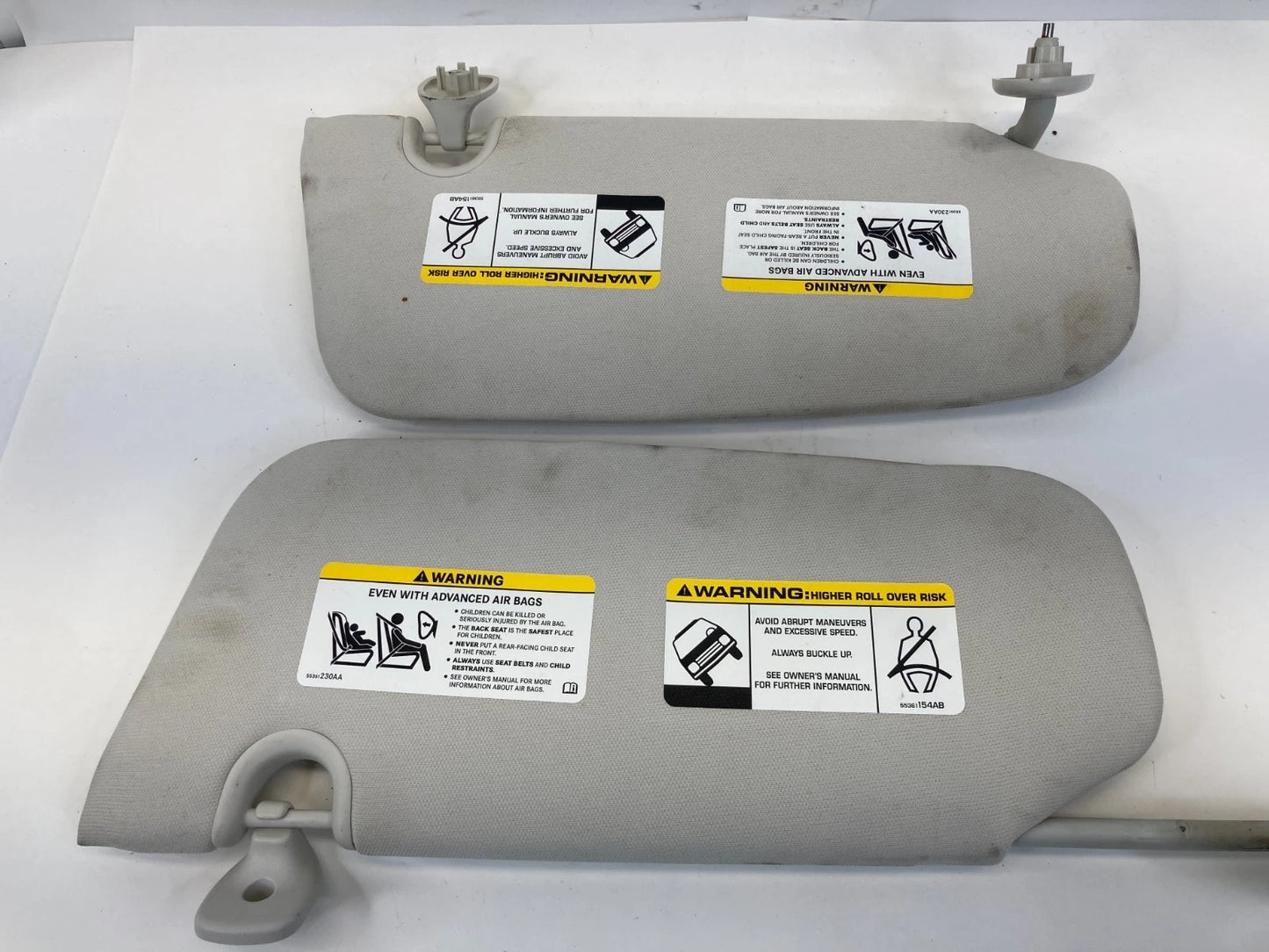 2007-2009 JEEP COMPASS LEFT & RIGHT SIDE SUNVISOR SUN VISOR VANITY SET PAIR OEM