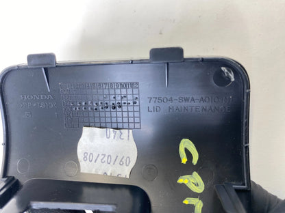 07-11 HONDA CR-V UPPER GLOVE BOX LOCK MAINTENANCE LID ACCESS COVER 77504SWAA010