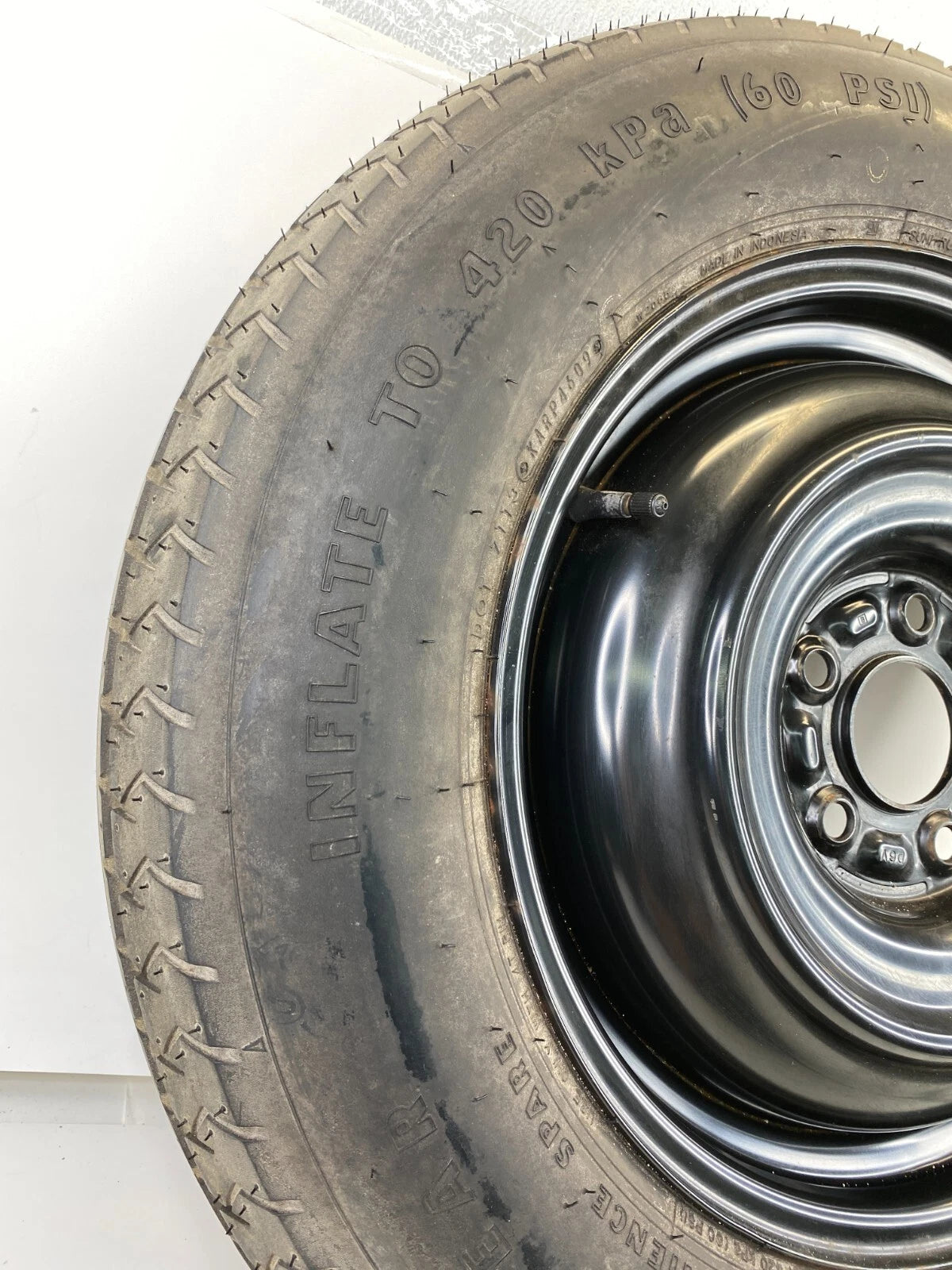 08-13 NISSAN ROGUE EMERGENCY SPARE TIRE COMPACT DONUT WHEEL RIM T155/90D16 OEM