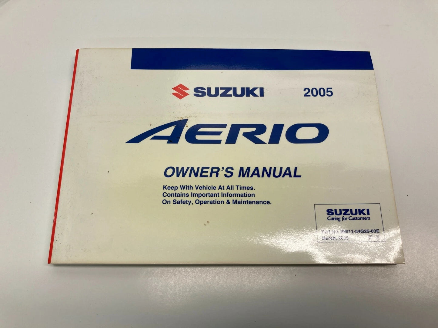 2005 05 SUZUKI AERIO OWNER'S MANUAL GUIDE & WARRANTY INFORMATION W/ CASE OEM