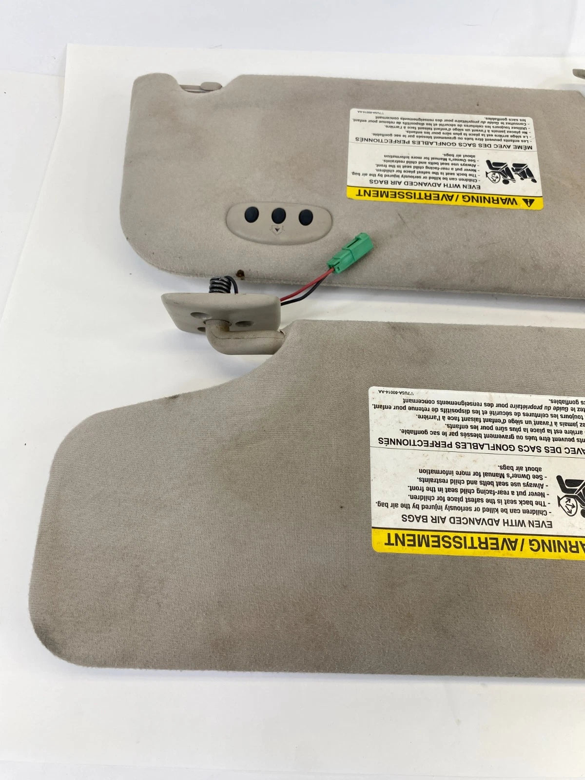 2007-2010 Ford Edge Left & Right Sunvisor Sun Visor SET w Garage Door Opener