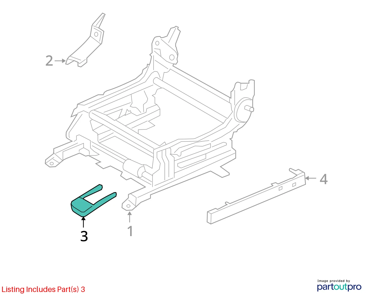 2006-2010 INFINITI M35 FRONT RIGHT SEAT TRACK END INNER COVER 87505-EG000 OEM