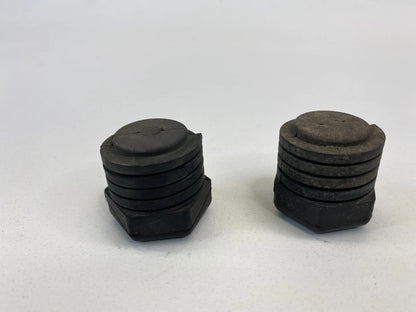 2004-2012 MITSUBISHI GALANT FRONT HOOD BUMPER RUBBER DAMPER ADJUST PAIR SET OEM