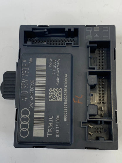 06-08 AUDI A6 QUATTRO FRONT LEFT DRIVER SIDE DOOR CONTROL MODULE 4F0959793E OEM