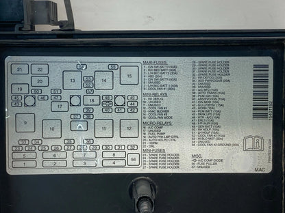 1999 99 VOLVO S80 2.9L L6 AUTOMATIC FUSE BOX COVER LID PANEL TRIM 15401192 OEM