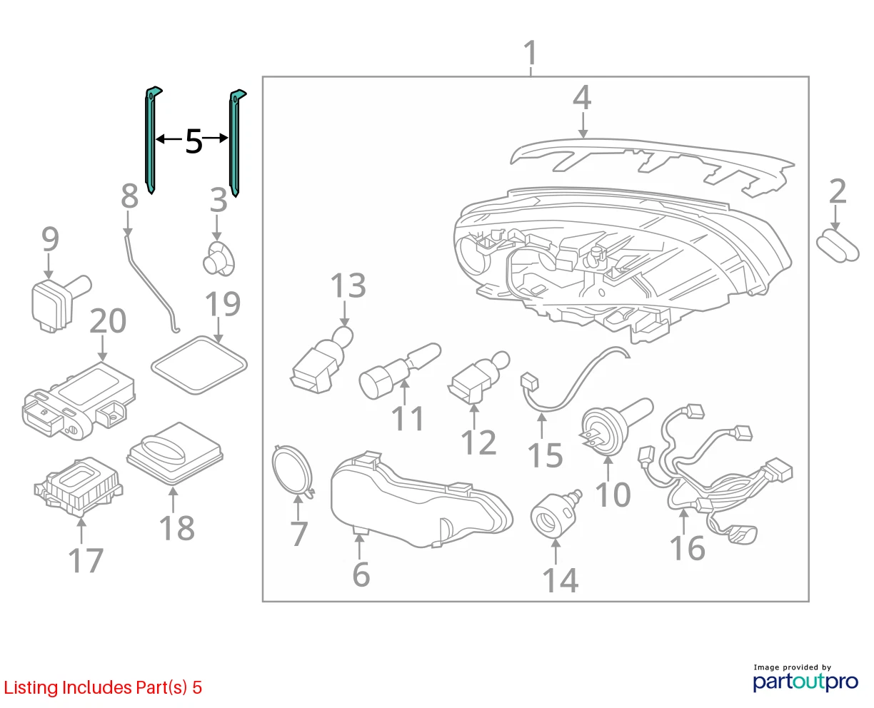 2008-2016 VOLVO XC70 HEADLAMP RETAINER CLIP ASSEMBLY SET OF 2 30678340 OEM