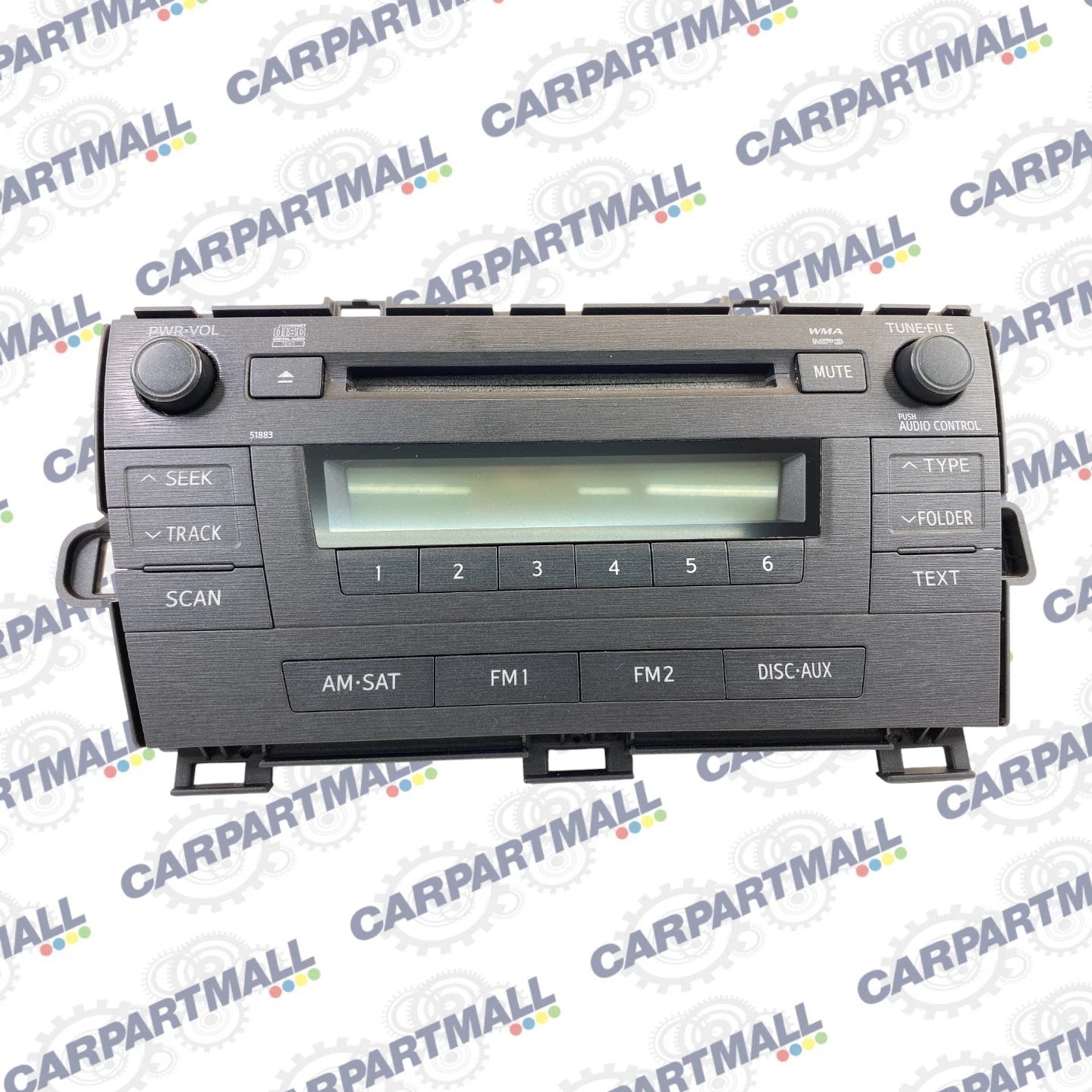 2010 2011 TOYOTA PRIUS RADIO RECEIVER CD DISC PLAYER MP3 WMA UNIT 8612047290 OEM