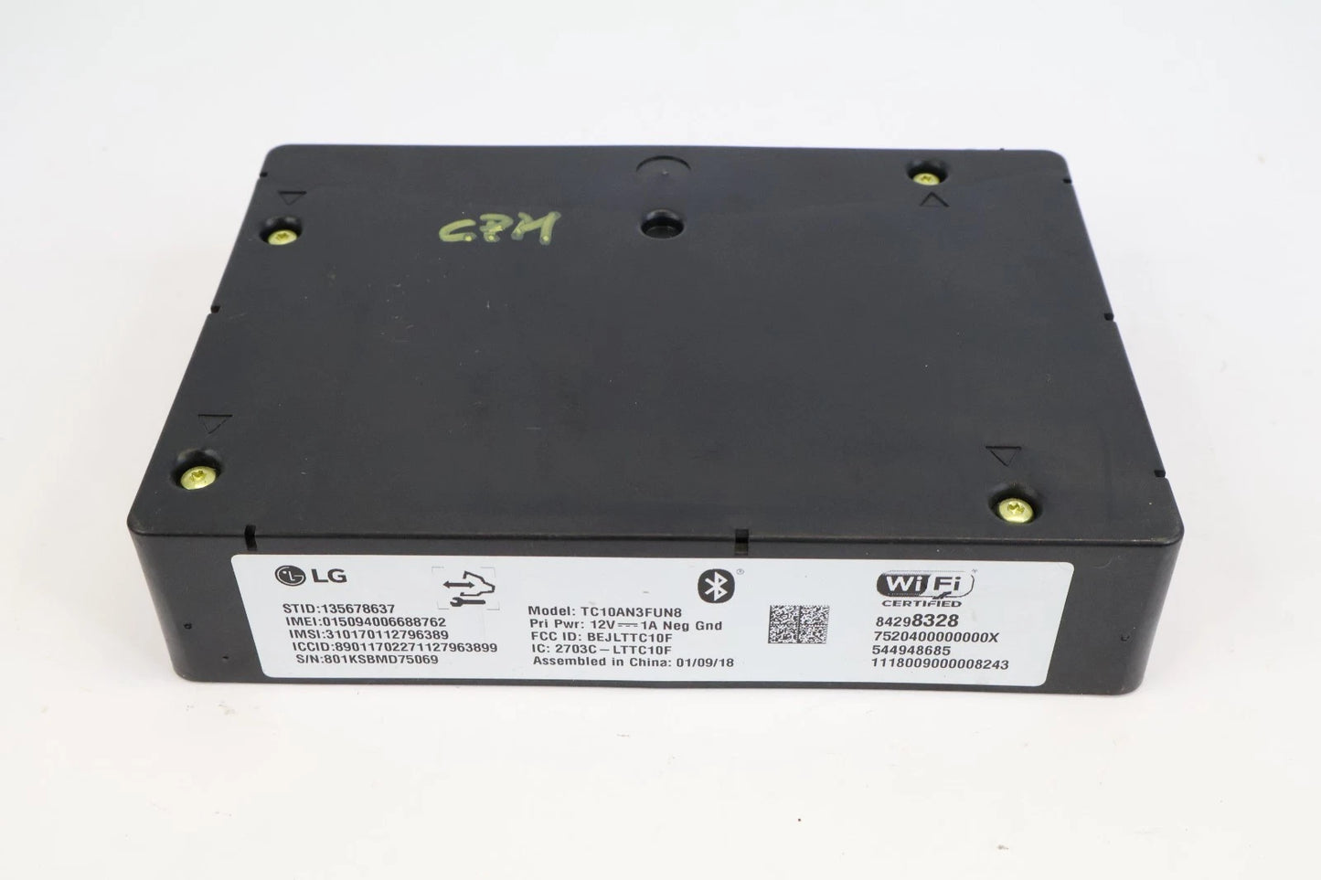 17-19 CHEVROLET CRUZE TELEMATICS COMMUNICATION BLUETOOTH CONTROL MODULE 84298328
