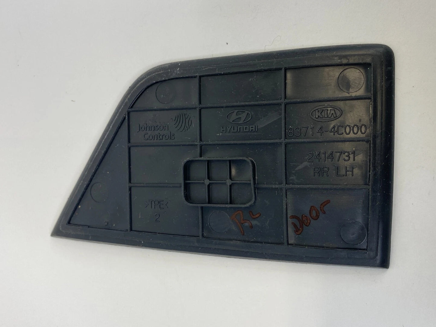 2011-2013 KIA OPTIMA REAR LEFT INNER DOOR PULL HANDLE COVER CAP MAT 83714-4C000