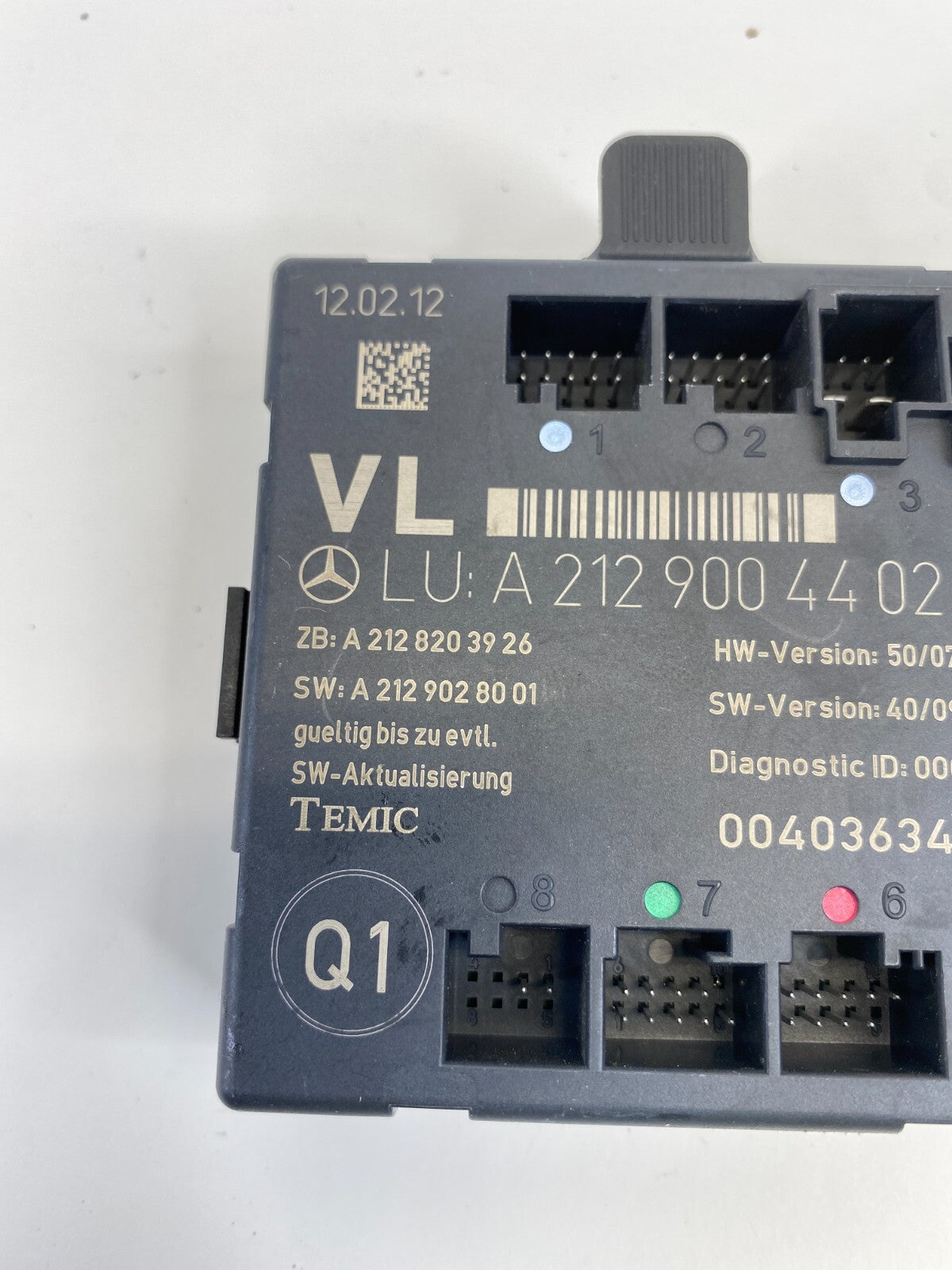 2006-2016 Mercedes-Benz E350 Front Left Side Door Control Module A2129004402