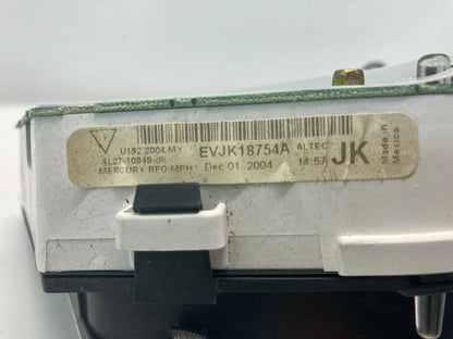 2004 2005 MERCURY MOUNTAINEER MPH 4.6L AT SPEEDOMETER INSTRUMENT CLUSTER OEM