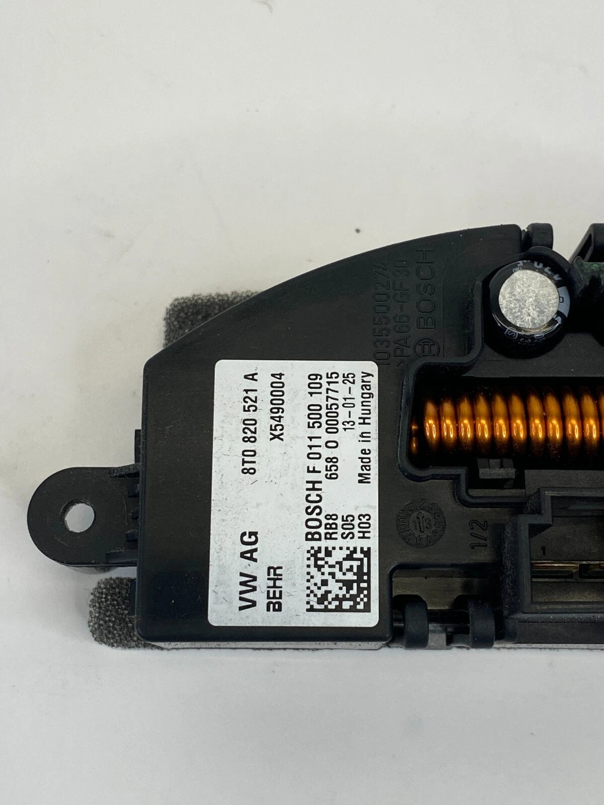 2012-2016 AUDI A4 QUATTRO AC BLOWER MOTOR RESISTOR CONTROL MODULE 8T0-820-521-A