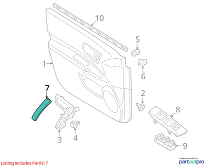 2008-2013 NISSAN ROGUE FRONT RIGHT SIDE DOOR PULL HANDLE CAP 80944-JM00B OEM