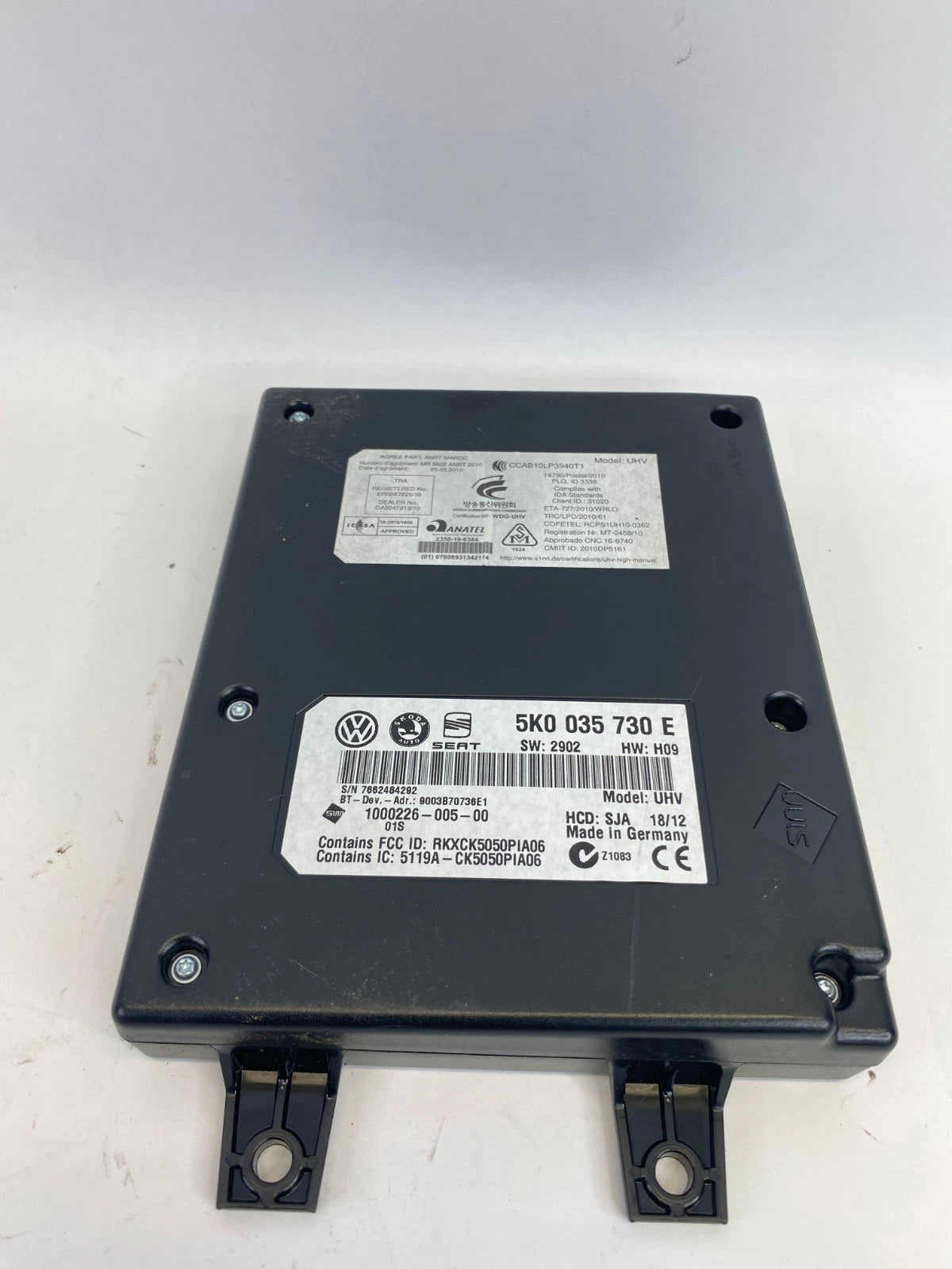 2013-2017 VOLKSWAGEN CC BLUETOOTH CONTROL MODULE LOWER OEM FACTORY 5K0-035-730-E