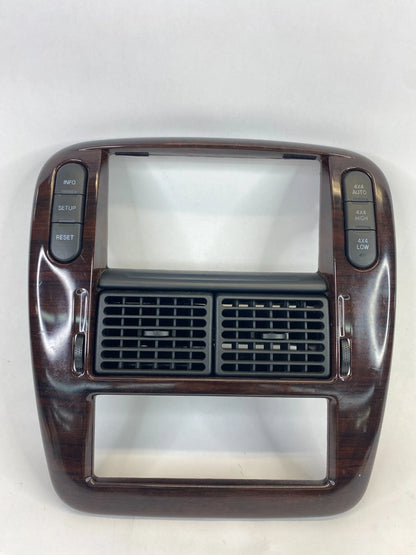 2002-2005 FORD EXPLORER DASH RADIO CLIMATE BEZEL COVER TRIM W/ SWITCHES AIR VENT