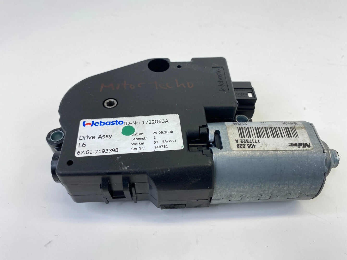 07 08 BMW 328XI 09-13 328I XDRIVE SUNROOF SUN ROOF MOTOR DRIVE 67617193398 OEM