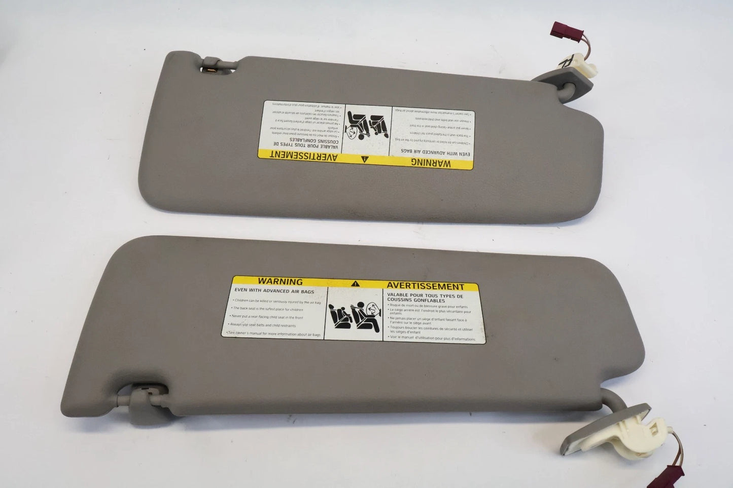 11-16 BMW 528I 535I 550I SUNVISOR SUN VISORS SHADE SET PAIR LH RH W/ MIRROR OEM