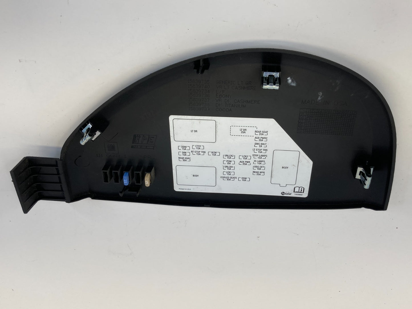 2007 GMC Yukon Chevrolet Tahoe Dash Left End Cap Cover Bezel Trim 15839736 OEM