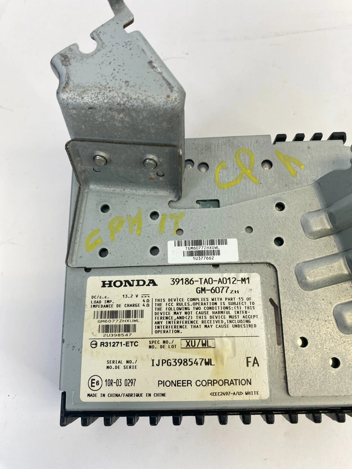 2008-2012 HONDA ACCORD AUDIO RADIO AMPLIFIER AMP OEM 39186-TA0-A012-M1