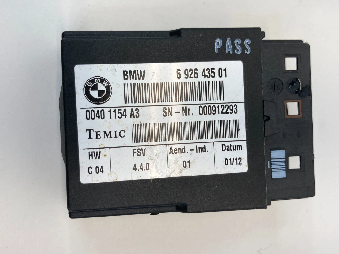 2007-2013 MINI COOPER FRONT SIDE SEAT COMPUTER CONTROL MODULE UNIT 6-926-435-01