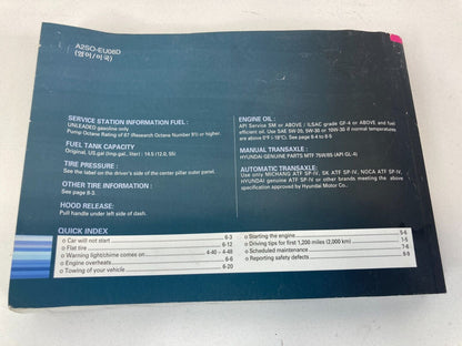 2011 Hyundai Tucson Owner/Operator Manual OEM