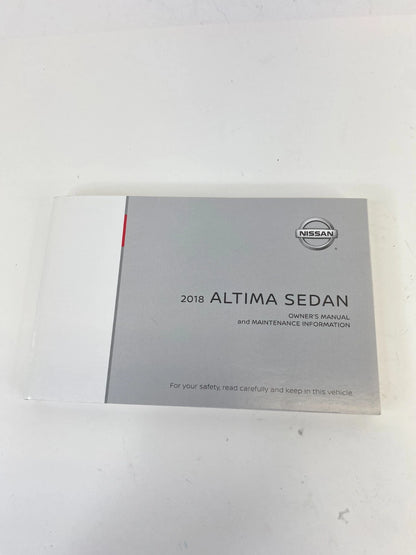 2018 Nissan Altima SV SEDAN Owners Manual Information Guide Book Set w / Case