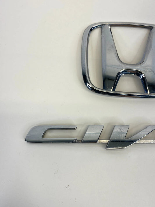 2013-2015 HONDA CIVIC REAR TRUNK LID EMBLEM LOGO BADGE CHROME 75701-TR6-0030 OEM