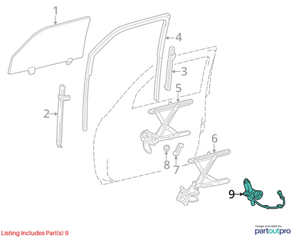 1996-1998 TOYOTA 4RUNNER FRONT RIGHT SIDE DOOR POWER WINDOW MOTOR 85710-35100