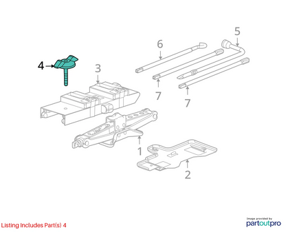 2006-2010 HUMMER H3 SPARE TIRE WHEEL SCISSOR JACK TOOL KIT W BAG 15897196 OEM