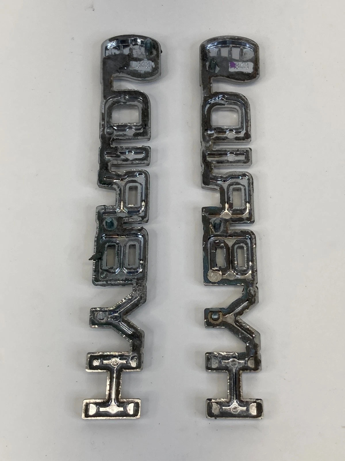 2004-2009 TOYOTA PRIUS HYBRID EMBLEM BADGE SET PAIR LEFT RIGHT CHROME OEM