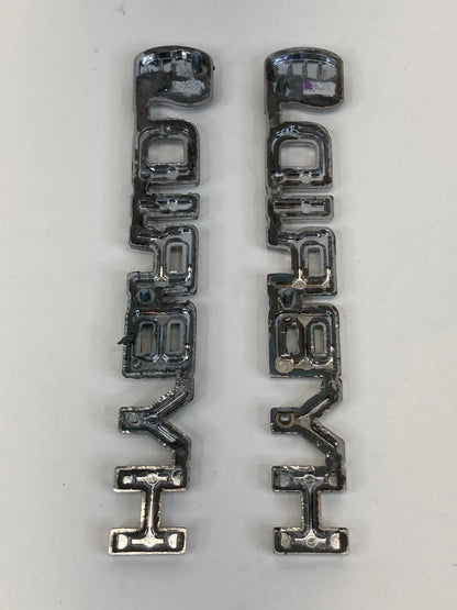 2004-2009 TOYOTA PRIUS HYBRID EMBLEM BADGE SET PAIR LEFT RIGHT CHROME OEM