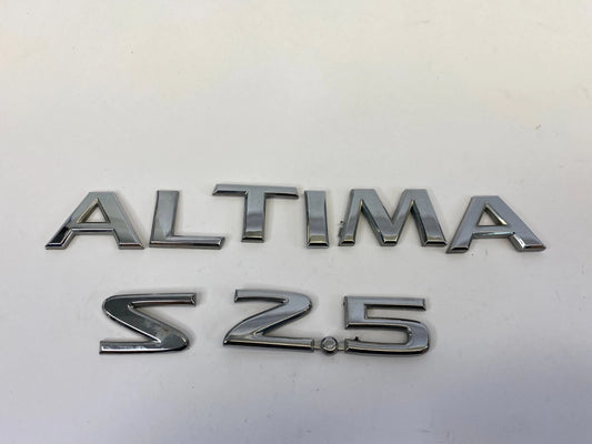 2002-2006 NISSAN ALTIMA REAR DECK LID TRUNK EMBLEM BADGE LETTERS CHROME OEM