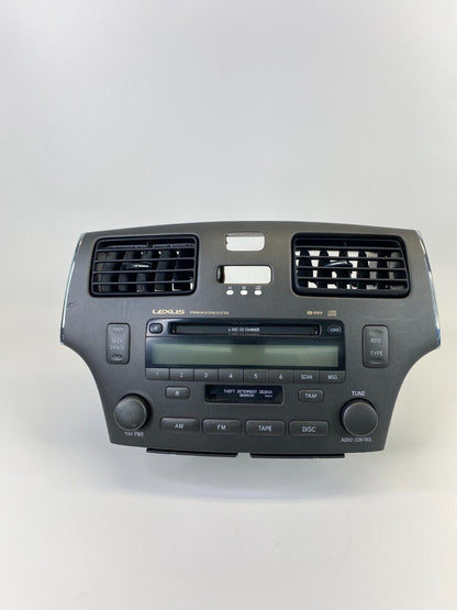 2002 2003 Lexus ES300 Radio AM/FM 6 CD Player Receiver W/ Air Vents 86120-33510