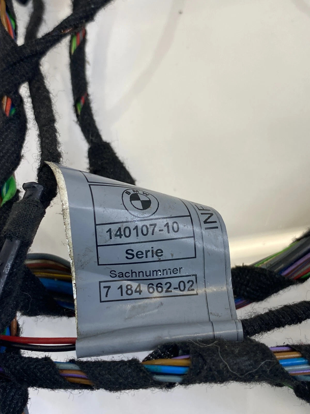 2007-2013 BMW X5 REAR RIGHT PASSENGER SIDE DOOR WIRING LOOM WIRE HARNESS OEM