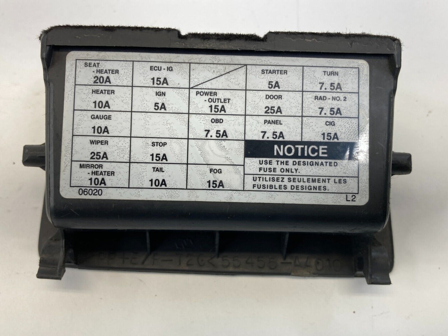 99-03 Toyota Solara Dash Storage Coin Pocket Fuse Access Cover Trim 55455AA010