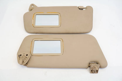 2006-2011 KIA RIO RIO5 SUN VISOR PAIR LEFT DRIVER RIGHT PASSENGER BEIGE OEM