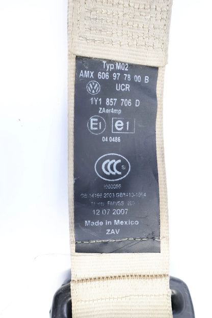 03-10 VOLKSWAGEN BEETLE CONVERTIBLE FRONT RIGHT PASSENGER SEAT BELT 1Y1857706D