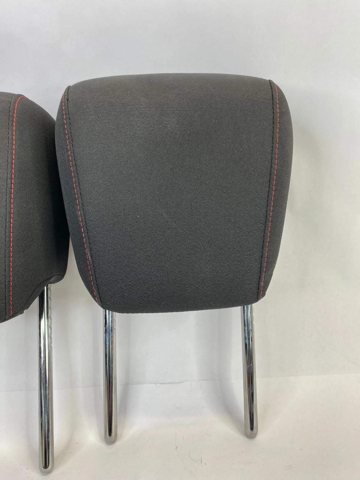 2010-2017 CHEVROLET EQUINOX PAIR CLOTH SEAT HEADRESTS RED STITCH FR OEM FACTORY