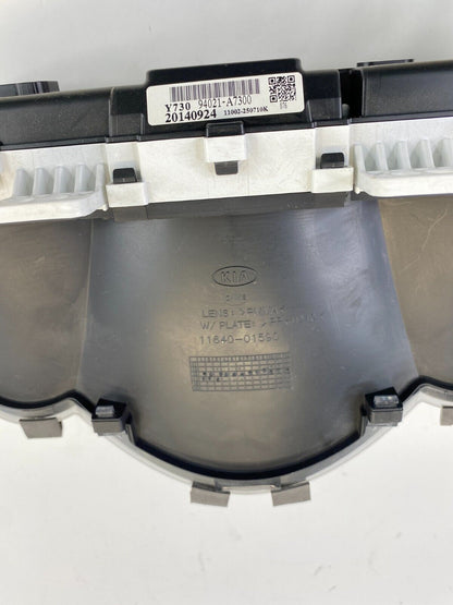 14-16 Kia Forte Dash Instrument Cluster Speedometer Gauges UNK Miles 94021-A7300