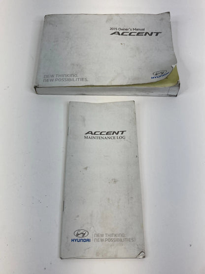 2015 15 HYUNDAI ACCENT OWNER`S USER MANUAL MAINTENANCE LOG HANDBOOK OEM