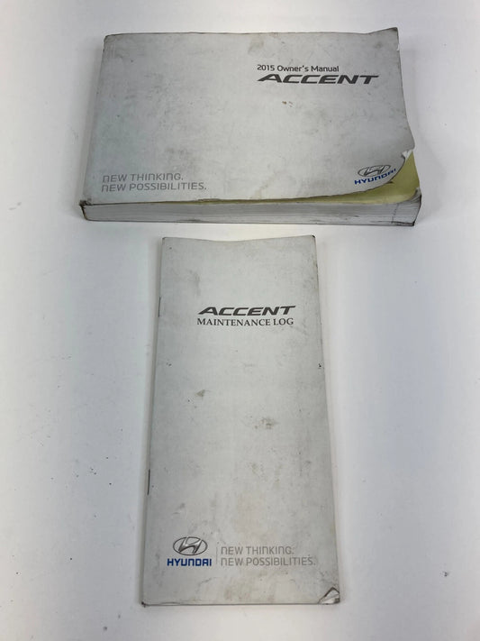 2015 15 HYUNDAI ACCENT OWNER`S USER MANUAL MAINTENANCE LOG HANDBOOK OEM