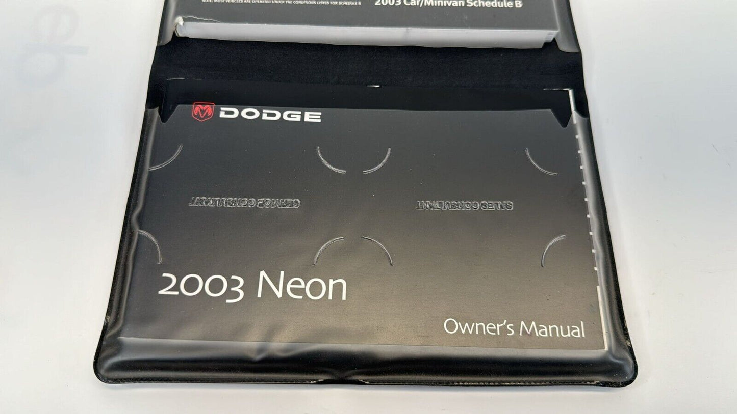 2003 03 Dodge Neon Owners Manual Operator Book Guide Portfolio OEM