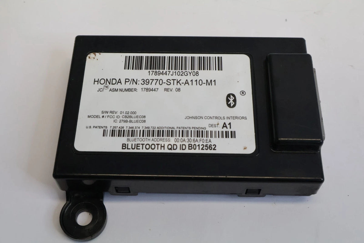 2010-2012 ACURA RDX HANDS FREE LINK BLUETOOTH CONTROL MODULE OEM 39770-STK-A110