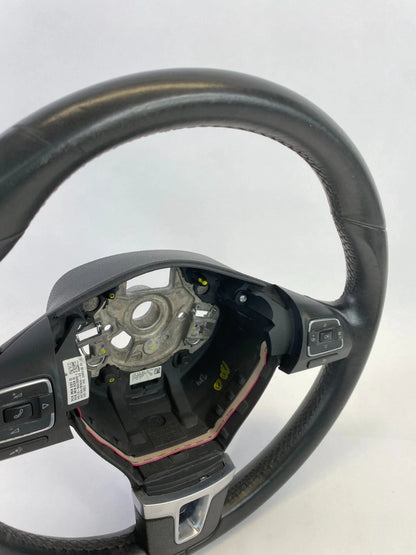 10-17 VOLKSWAGEN CC BLACK LEATHER STEERING WHEEL W/ BUTTONS OEM 3C8419091BEE74